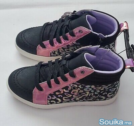 Wonder Nation Lucky Leopard Athletic High-Top Snea