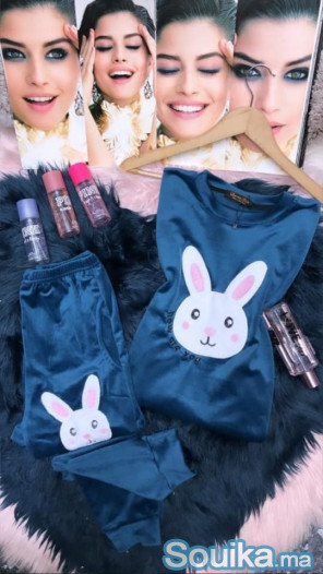 Pyjama lapin sxy en velours pour vs rendre féminin