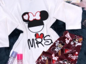 Pyjama sexy en coton style Mickey Mouse