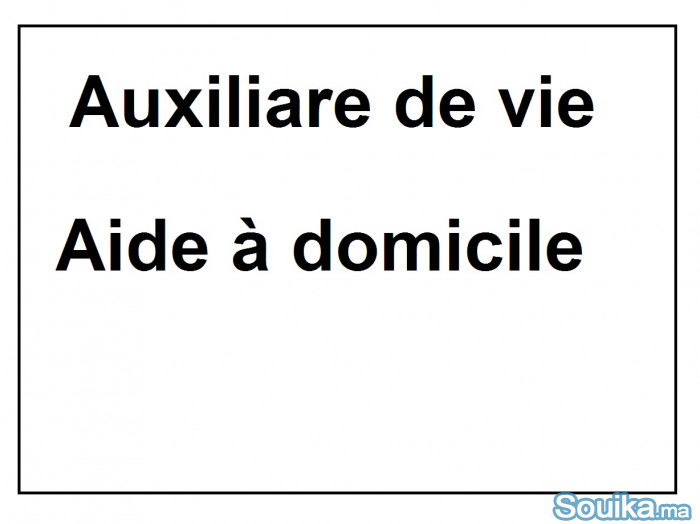 Auxiliare du vie aide à domicile indépendant 40dh