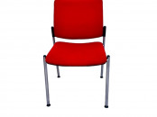 Chaise visiteur accueil Interstul rouge empilable