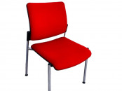 Chaise visiteur accueil Interstul rouge empilable