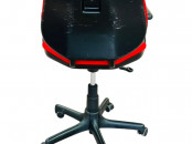 Chaise à roulette opérateur promo tissu rouge