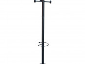 Porte manteau 8 patères noir mat porte parapluie