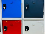 Casier vestiaire armoire Manutan cube couleur roug
