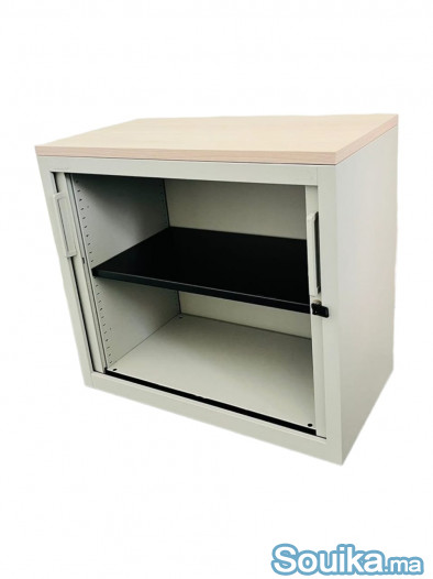 Armoire basse steelcase finition chêne 80 x 74 cm