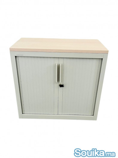 Armoire basse steelcase finition chêne 80 x 74 cm