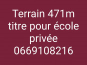 Terrain commercial 471 m pour école privée