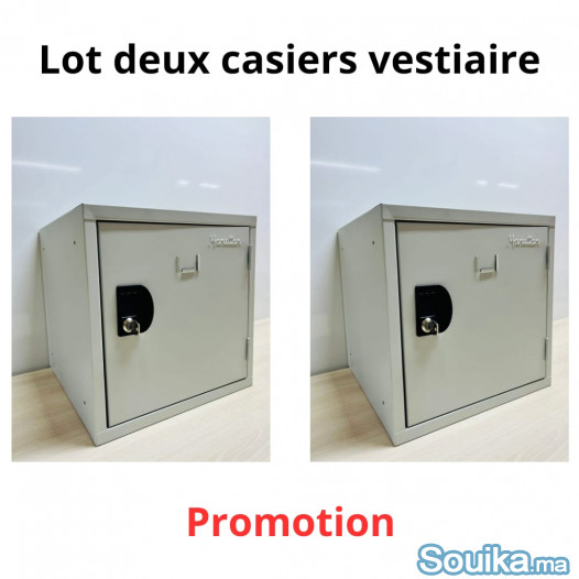 Lot deux Casiers vestiaire armoire Manutan cube c