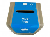 Poubelle tri PVC Green Office papier bleu