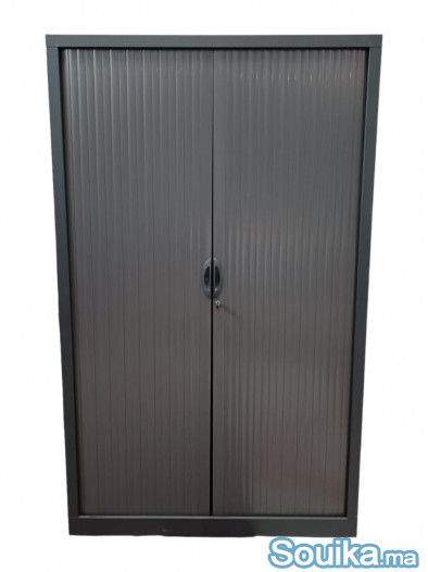 Armoire haute porte coulissante grise Ronis 12020