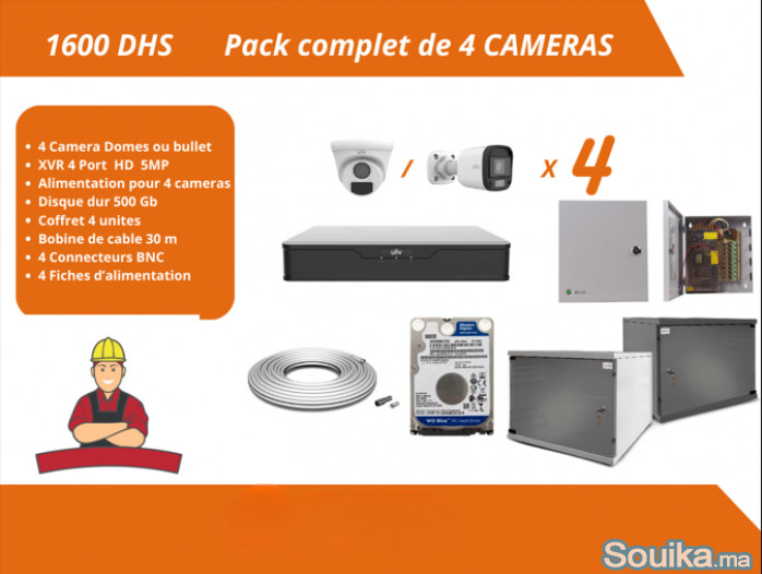 PACK 3 COMPLET DE 4 CAMÉRAS