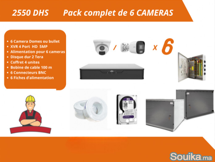 PACK 5 COMPLET DE 6 CAMÉRAS