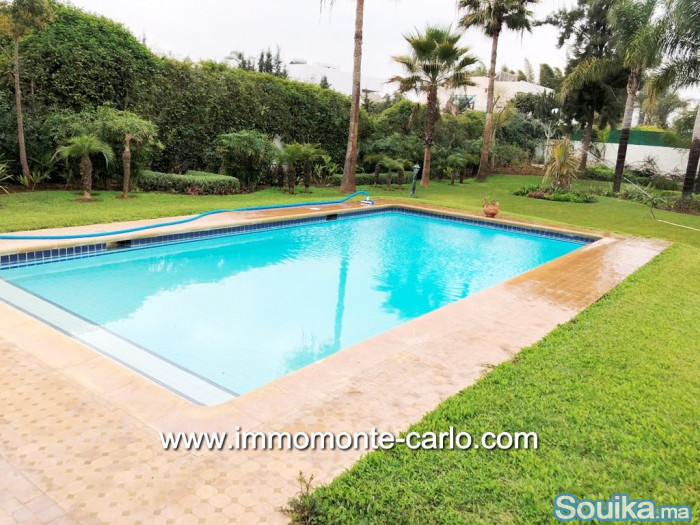 Villa neuve avec piscine à louer à Souissi