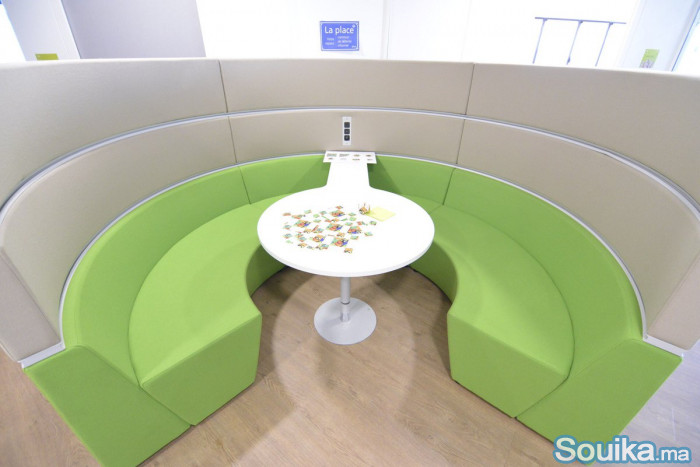 Alcôve acoustique circulaire réunion work pod avec