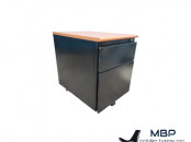 Caisson Steelcase Noir à 2 Tiroirs avec Clé