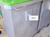 Poubelle métallique galvanisé de 660l benne de 5 m
