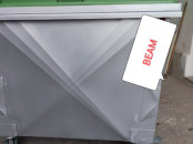Poubelle métallique galvanisé de 660l benne de 5 m