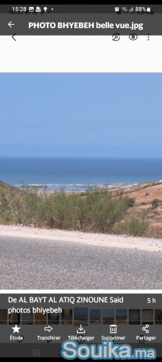 Vend mon terrain à BHYEBEH vue sur mer