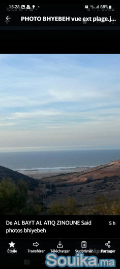 Vend mon terrain à BHYEBEH vue sur mer