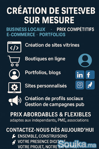 Création sites web sur mesure selon votre besoin