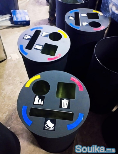 Collecteur de tri sélectif 3 compartiments