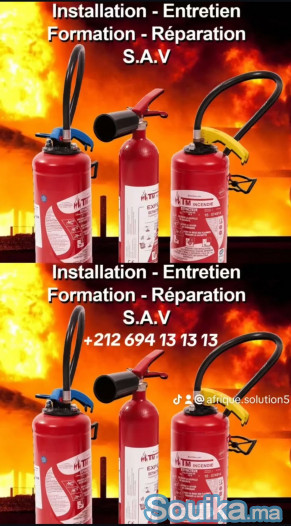 Recharge vérification des extincteurs d'incendie