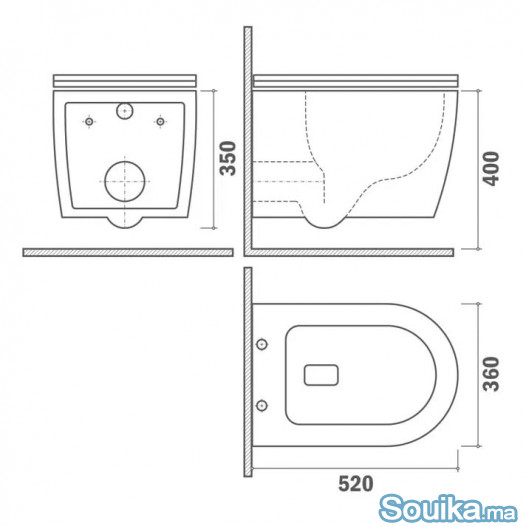 Toilette suspendu Teka