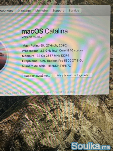 iMac 2020 27 - i9 - 5k - 32Go2To
