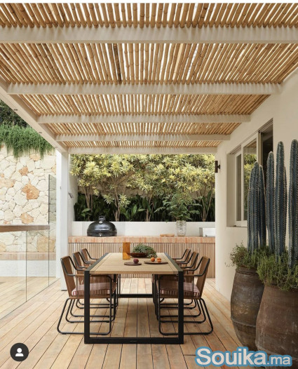 Roseaux naturels de lAtlas Clôture Pergola Dé