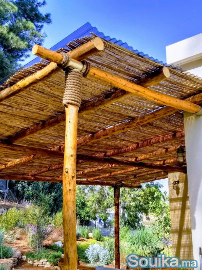Roseaux naturels de lAtlas Clôture Pergola Dé
