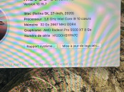 iMac 2020 27 - i9 - 5k - 32Go2To