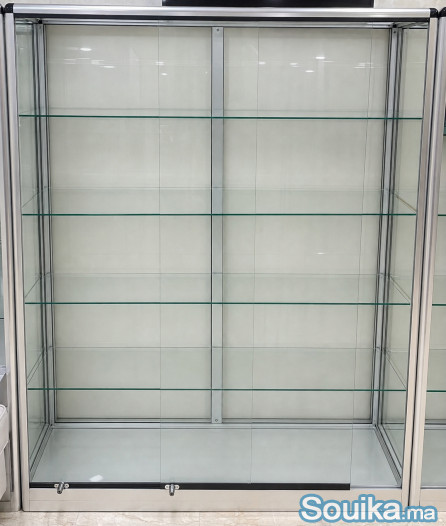 Vitrines en verre structure en aluminium bon état