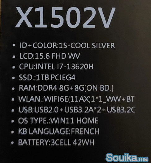 ASUS Vivobook 15 i7 13th16GB RAMSSD 1TB