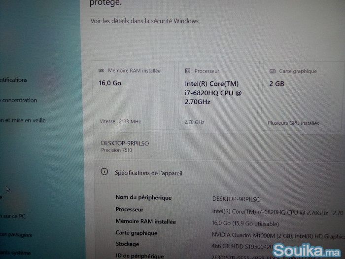 Pc Portable Dell Core i7 G6 Double Graphique RAM16
