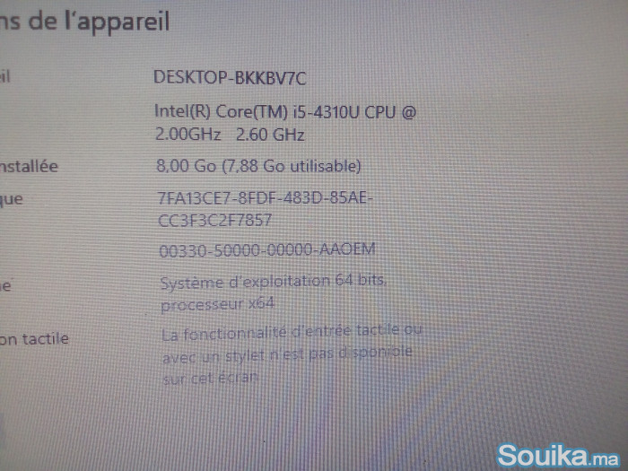 Pc Portable HP EliteBook Floio 8GoRAM Clavier Alum