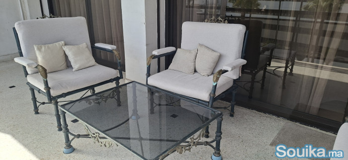 Salon jardin en fer forger